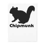 chipmunk's silhouette (Black) type2 Postcards