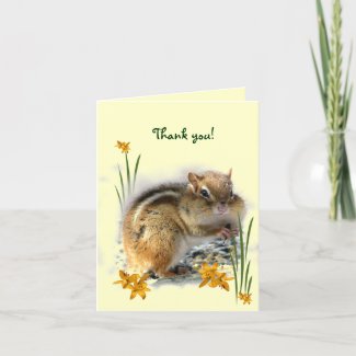 Chipmunk's Thank You card