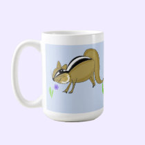 Chipmunks with Flowers mugs