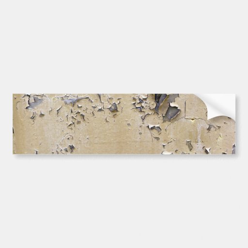 Chipped Painted Metal Textured Bumper Sticker