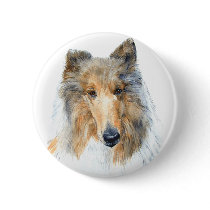 Chipper the Collie Button by mozache Chipper the Collie Button