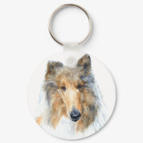 Chipper the Collie Keychain