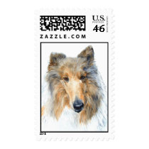 Chipper the Collie Postage Stamp by mozache Chipper the Collie Postage Stamp