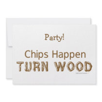 Chips Happen Turn Wood Funny Woodturning Custom Announcements