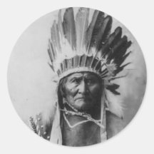 Chiricahua Apache Geronimo Goyathlay Goyahkla Round Sticker