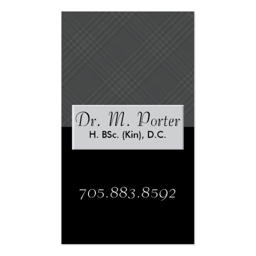 Chiropractic and Medical Business Card - Monogram (front side)