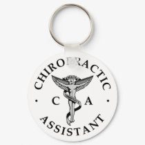 Chiropractic Assistant Logo Keychain