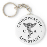 Chiropractic Assistant Logo Keychain