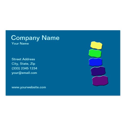 Chiropractic business card (front side)