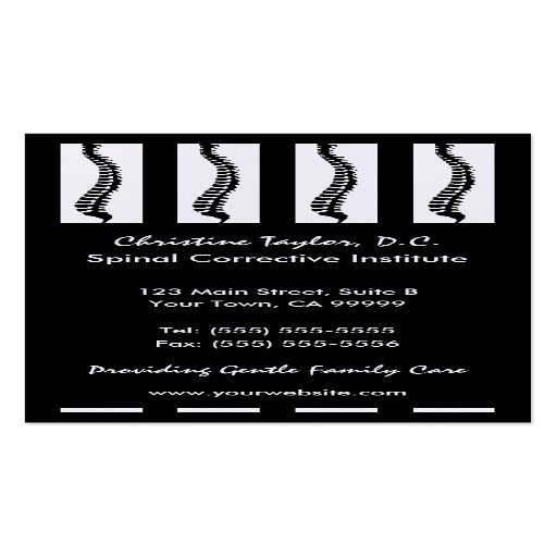 Chiropractic Business Cards (Black)