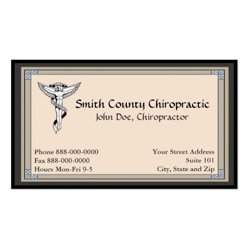 Chiropractic Chiropractor Business Card