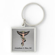 Chiropractic Emblem Personalized Keychain