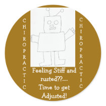 chiropractic Feeling Rusted?! stickers by KatAnnette chiropractic Feeling Rusted?! stickers