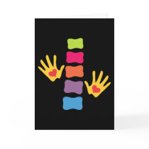 Chiropractic Hands and Spine Blank Card