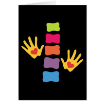 Chiropractic Hands and Spine Blank Card