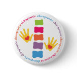 Chiropractic Hands and Spine Button buttons