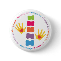 Chiropractic Hands and Spine Button by chiropracticbydesign Chiropractic Hands and Spine Button