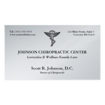 Chiropractic Logo Business Cards