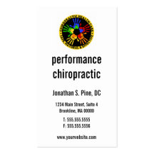 Chiropractic Logo Vertical Business Cards