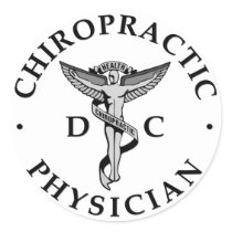 Chiropractic Physician Logo Stickers by chiropracticbydesign Chiropractic Physician Logo Stickers