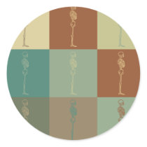 Chiropractic Pop Art Round Sticker