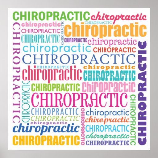 Chiropractic Word Collage Poster 