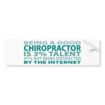 Chiropractor 3% Talent bumper stickers