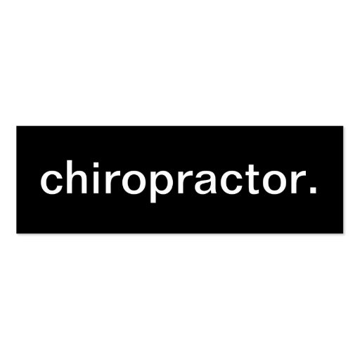Chiropractor Business Card