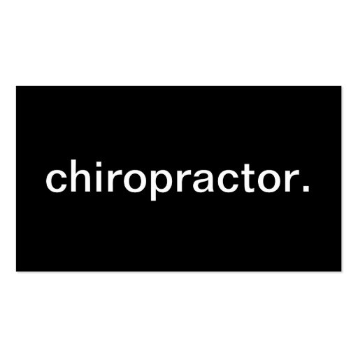 Chiropractor Business Cards (front side)