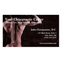 Chiropractor Chiropractic Business Cards