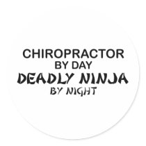 Chiropractor Deadly Ninja by Night Stickers