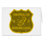 Chiropractor Drinking League Greeting Cards
