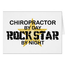 Chiropractor Rock Star by Night Greeting Card