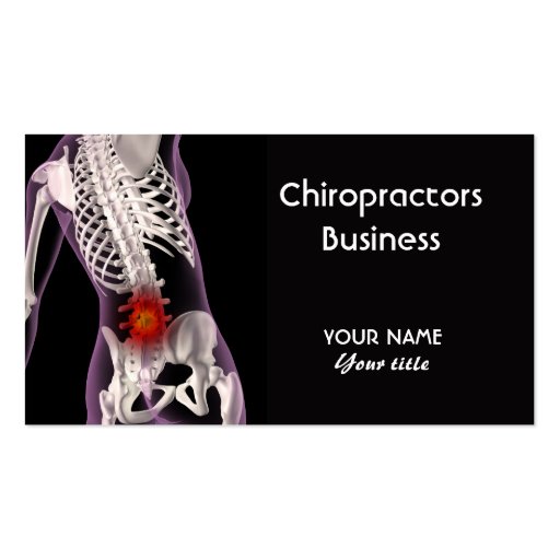 Chiropractors Business Card (front side)