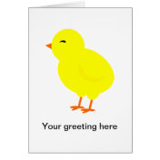 Chirpy the Yellow Baby Chick Card