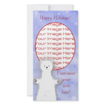 Chirstmas Photo Card Template Polar Bear photo cards