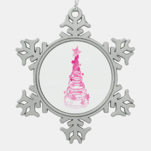 Chirstmas Tree swirls n star mottled pink.png Ornament