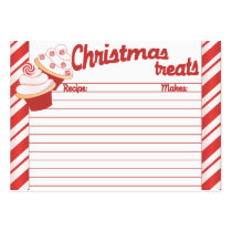 Chirtmas Cupcake mini recipe cards business cards by candystore Chirtmas Cupcake mini recipe cards business cards