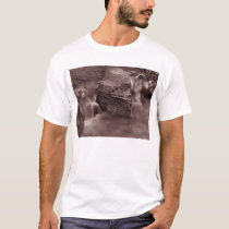 chiseled in a soft world t-shirts