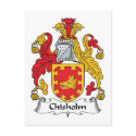 Chisholm Family Crest postcards by coatsofarms Chisholm Family Crest postcards
