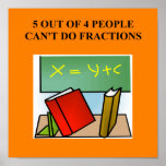 chiste de la matemáticas de la fracción impresiones