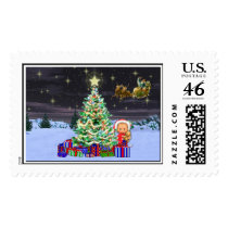 Chistmas at Night postage