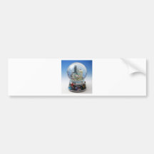 Chistmas Snow Globe Bumper Stickers