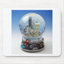 Chistmas Snow Globe mousepads
