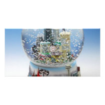 Chistmas Snow Globe photo cards