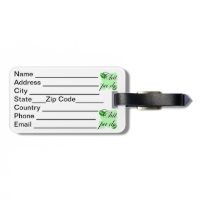 Chit pa de - Burmese - I Love You (2) Green Kisses Travel Bag Tags