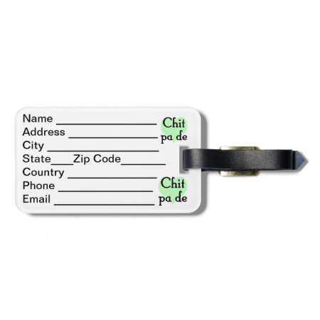 Chit pa de - Burmese - I Love You (3) Green Hearts Tag For Bags