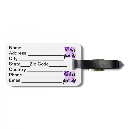 Chit pa de - Burmese - I Love You Purple Kisses (4 Luggage Tag