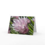Chive Blossom Greeting card (blank) Chive Blossom Greeting card (blank)
