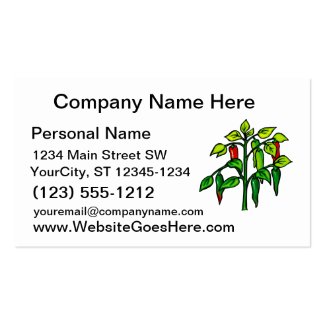 Chli Plant Many Peppers Graphic Business Card Template
